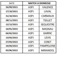 Calendrier 2021-2022