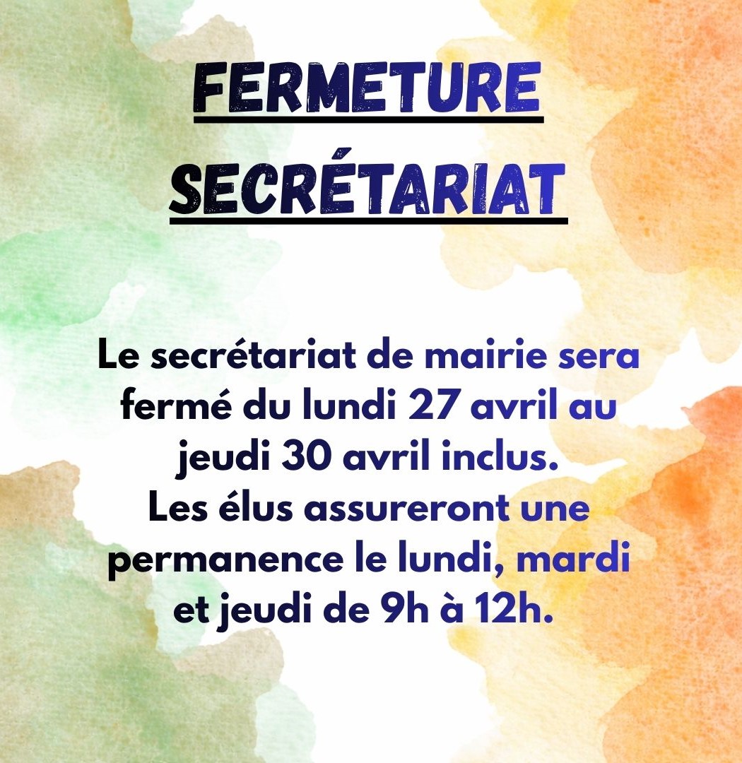 Fermeture secrétariat