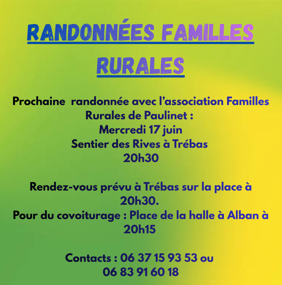 Randonnées Familles Rurales